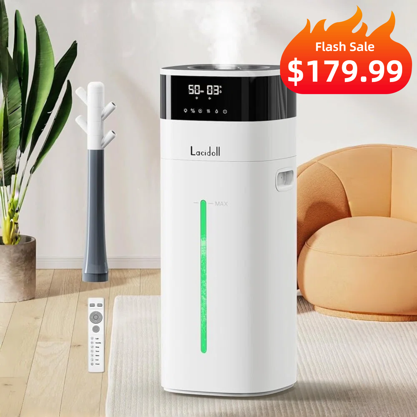 5.3 Gal Warm & Cool Mist Humidifier for Home | 2301J | LACIDOLL 5.3 Gal Warm & Cool Mist Humidifier for Home | 2301J | LACIDOLL