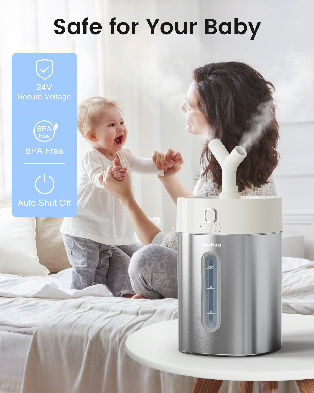 Stainless Steel Cool Mist Humidifier Easy to Clean | 0114