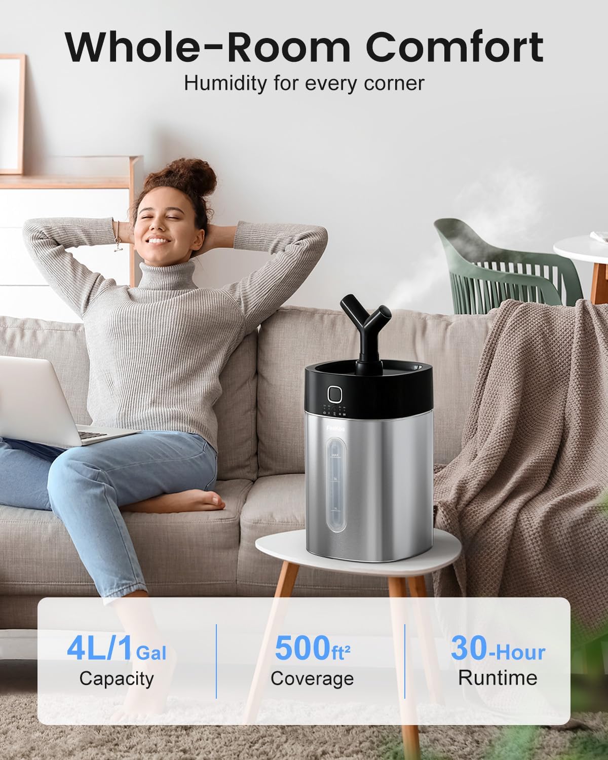 Stainless Steel Cool Mist Humidifier Easy to Clean | 0114