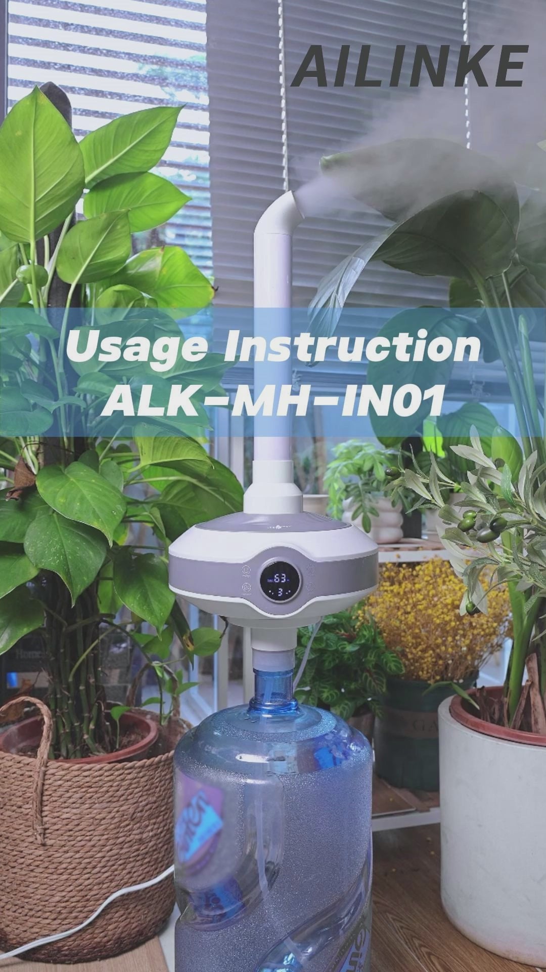 Tankless Large Room Humidifier | Ultrasonic Cool Mist Humidifier for Commercial | IN01