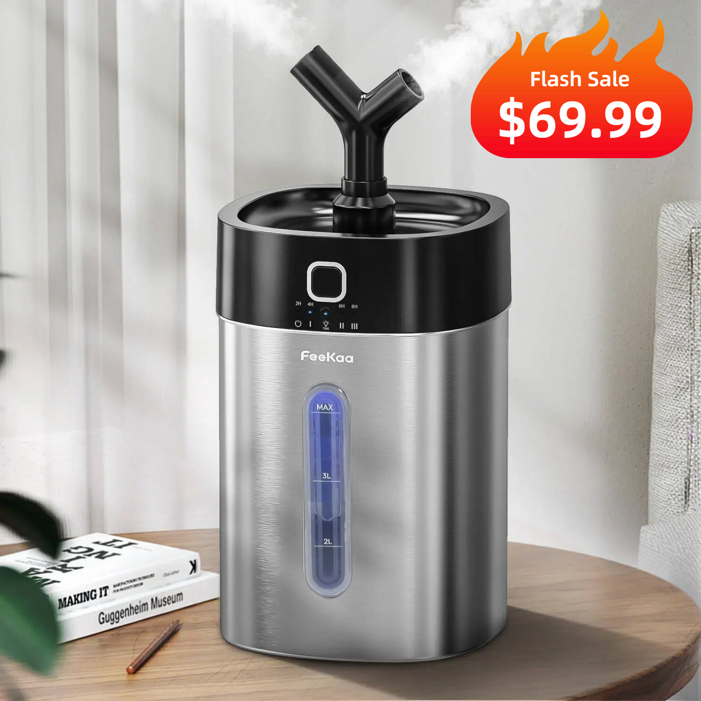 Stainless Steel Cool Mist Humidifier Easy to Clean | 0114