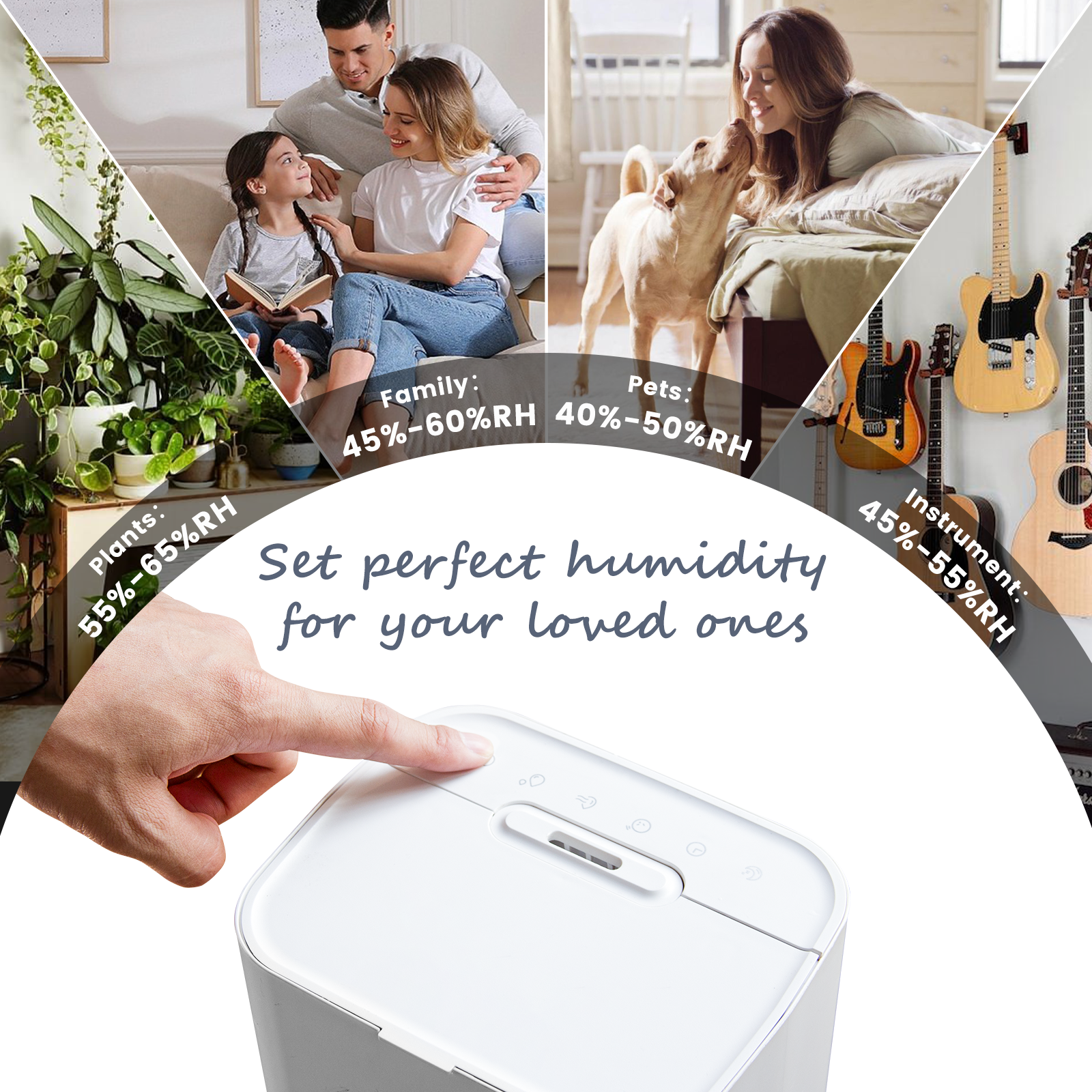 2.1 Gal Ultrasonic Humidifier for Large Room with Essential Oil Diffuser & Sleep Mode | 033