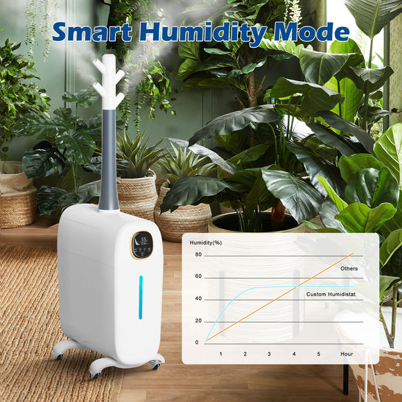 [LCD-J39]6.6gal/25L Large Humidifier Whole-House Commercial and Industrial Humidifier 3000 sq.ft, Cool Mist Top Fill Humidifier Floor Humidifiers 2000ML/H Branch Tube Design with 360° Nozzle Sets