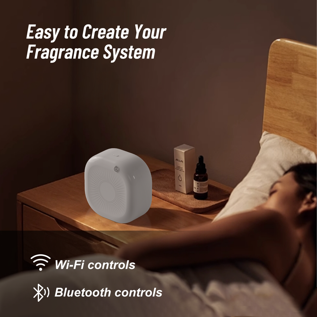 Smart Waterless Essential Oil Diffuser | Bluetooth HVAC Scent Machine | 500ml Large Room