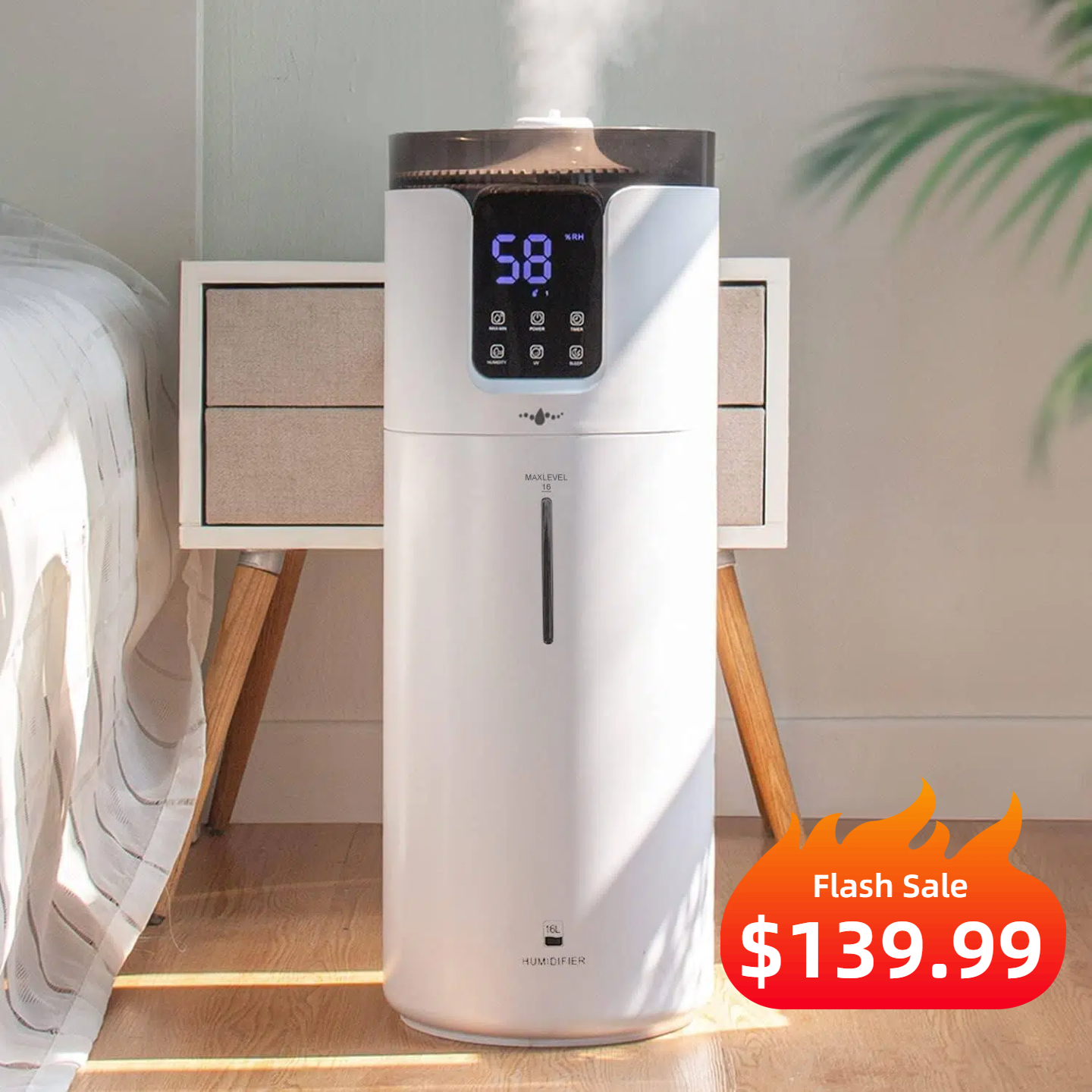 4.2 Gal Cool Mist Humidifier, Quiet & Smart | J19 | LACIDOLL