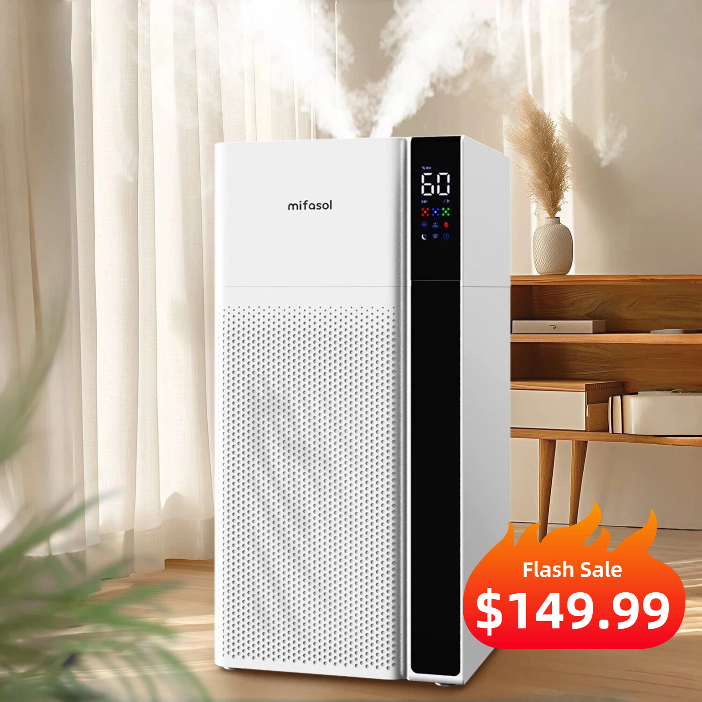 5.3 Gal Warm & Cool Mist Humidifier for Whole House | J18 | LACIDOLL