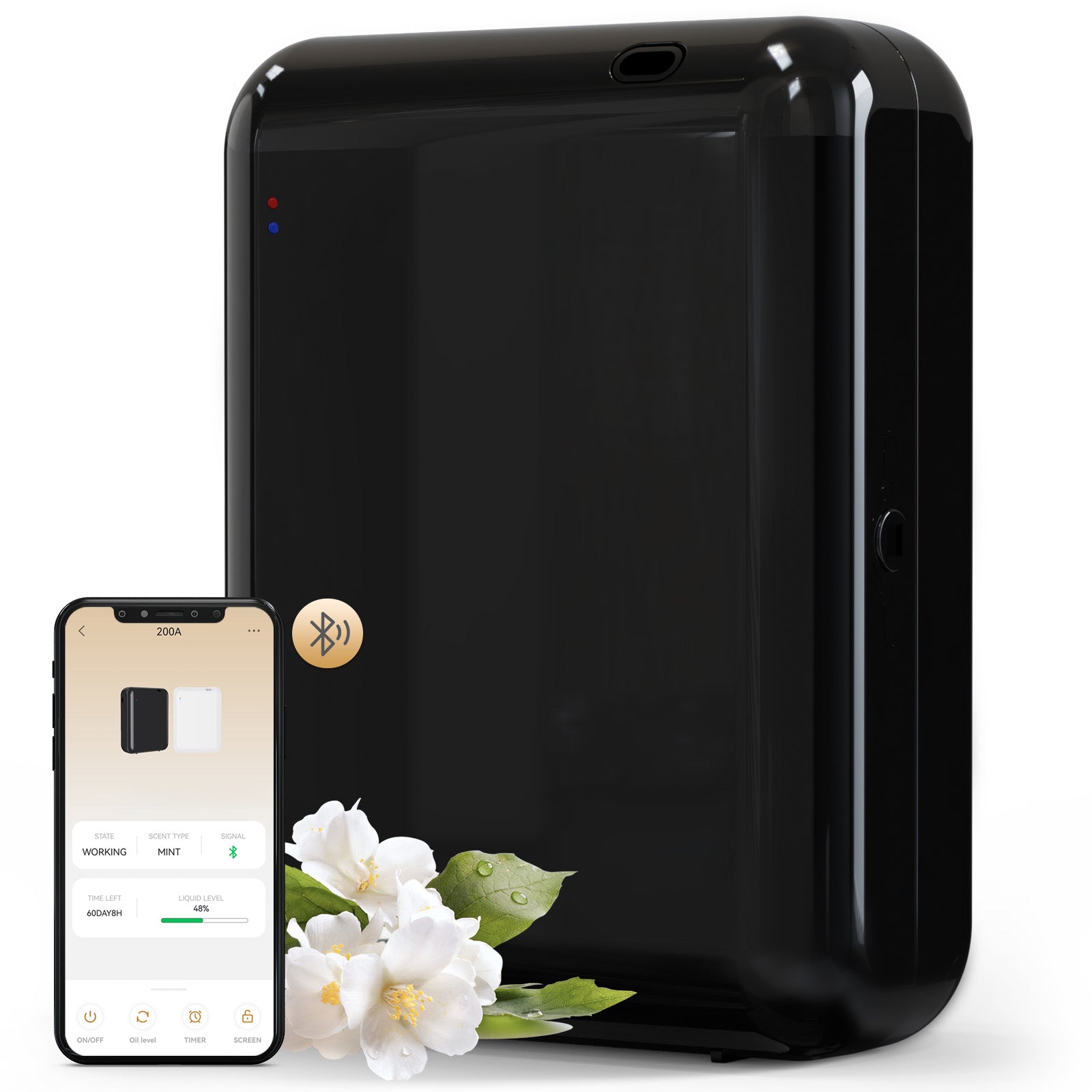 Waterless Essential Oil Diffuser | 170ml Large Capacity | Bluetooth Smart Control | Hotel Collection