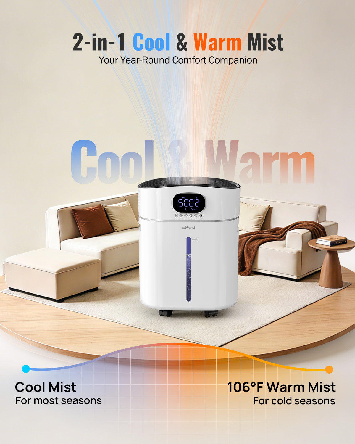 Humidifier Large Room Warm and Cool Mist|305