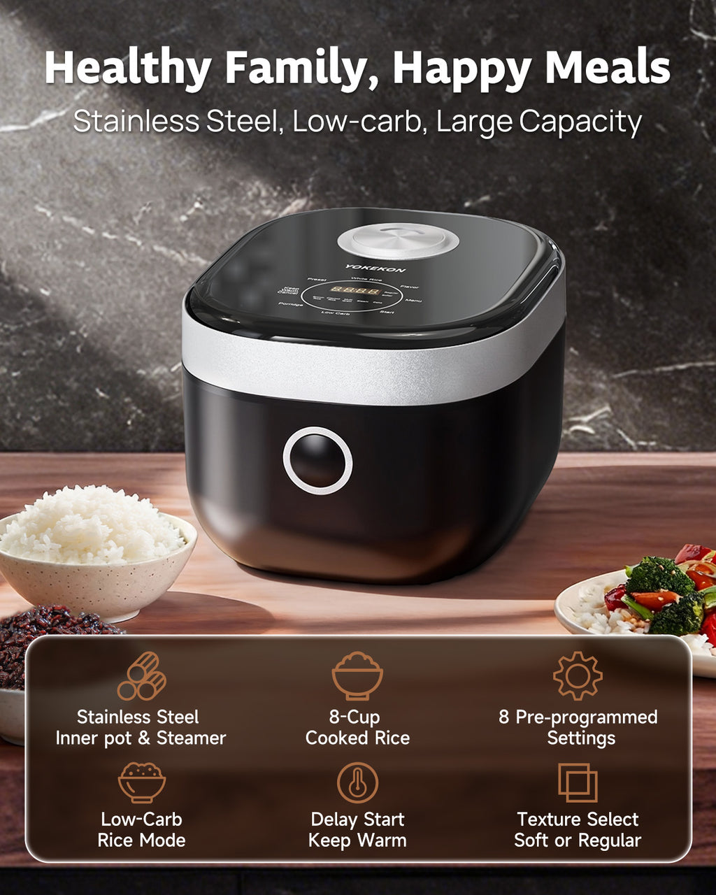 Rice Cooker Stainless Steel Inner Pot PFAS-Free | 501