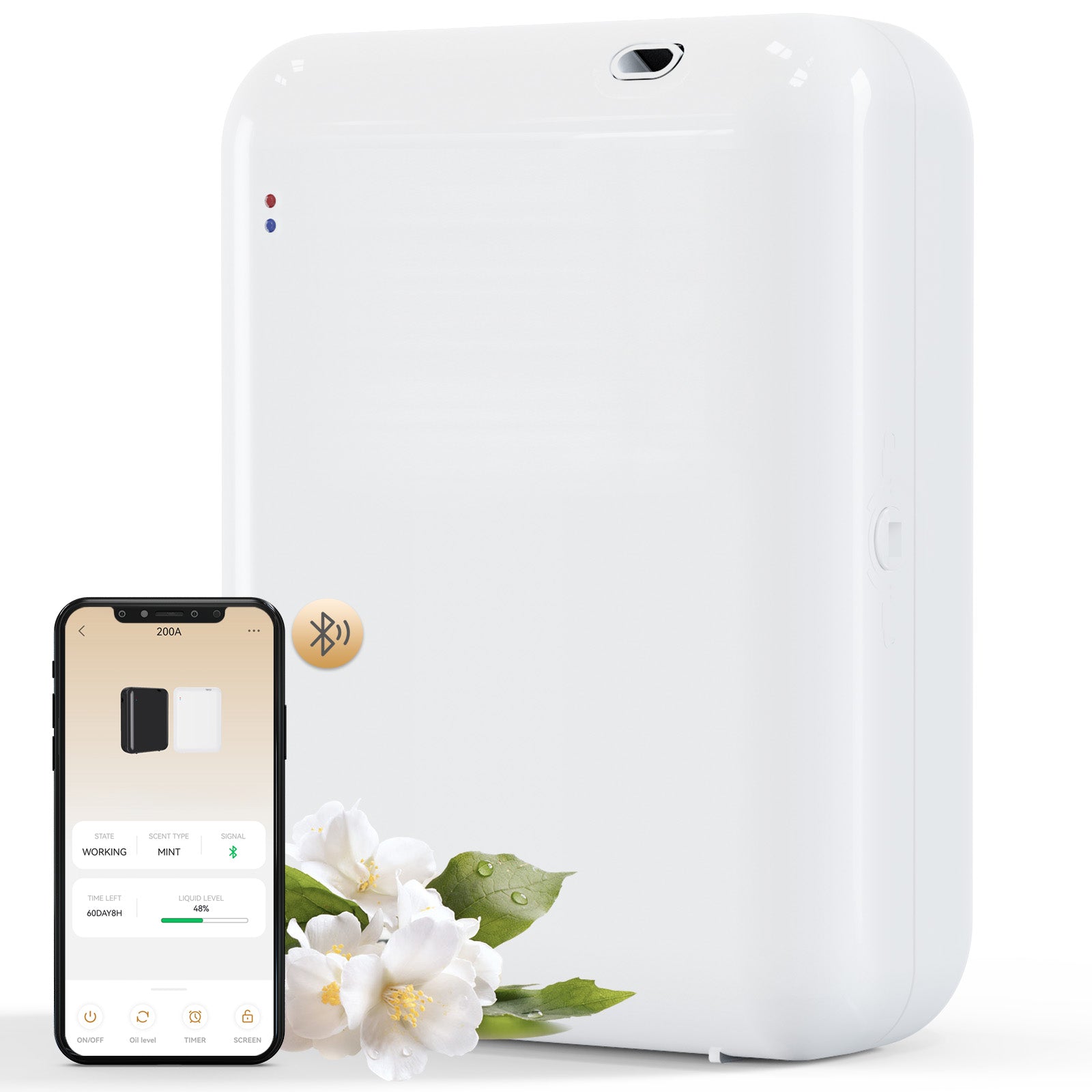 Waterless Essential Oil Diffuser | 170ml Large Capacity | Bluetooth Smart Control | Hotel Collection