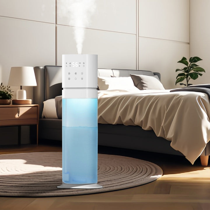 Humidifier Large Room, 2.1Gal/8L Humidifiers for Bedroom with Extended Tube, Large Humidifiers 1000 sq.ft. Whole House Cool Mist Humidifier with Night Light, School/Office/Warehouse, White