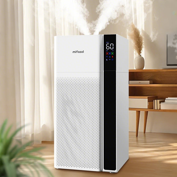 [LCD-J18]Warm and Cool Mist Humidifier Large Room, 5.3Gal/20L Room Humidifiers for Home, Quickly & Evenly Humidify Whole House, Top Fill, Dual Mist Nozzles and Atomizers, Baby Office Plants, White