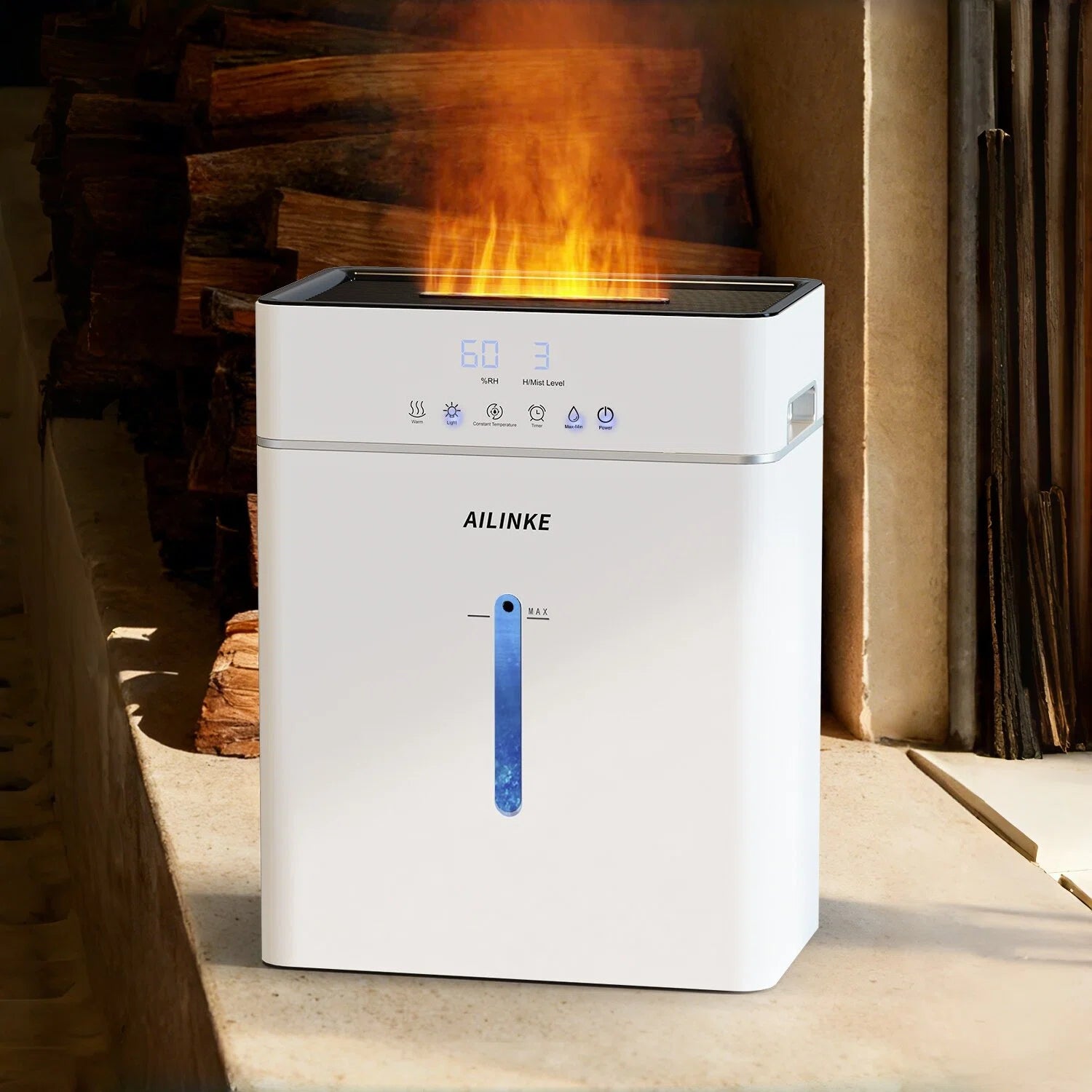 Humidifier Large Room 10L/2.64Gal | Warm & Cool Mist | Flame Light Effect| 2109