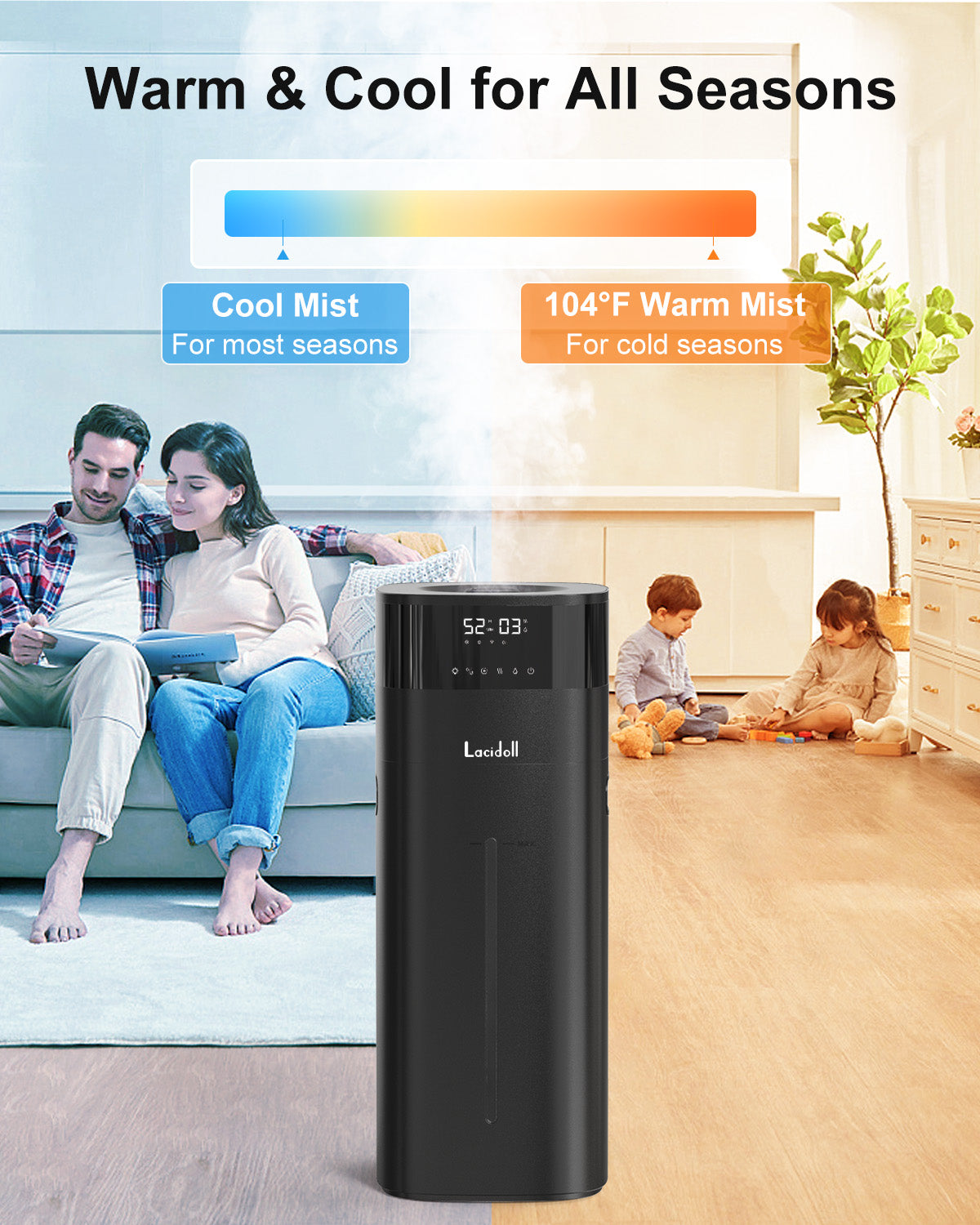 Whole House Cool And Warm Mist Humidifier 20L | Lacidoll