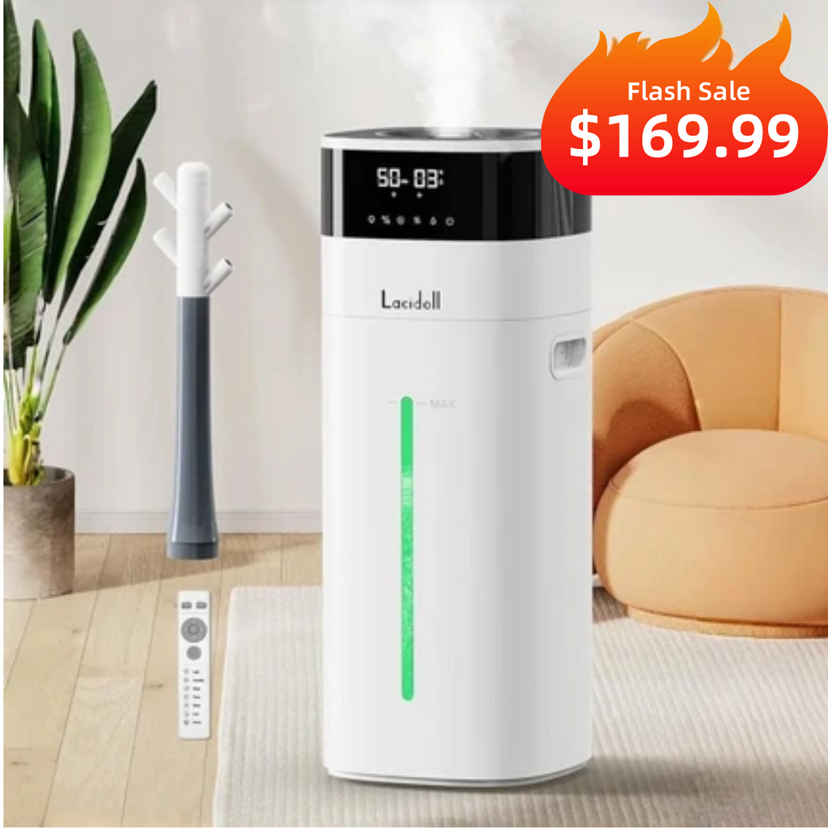 5.3 Gal Warm & Cool Mist Humidifier for Home | 2301J | LACIDOLL
