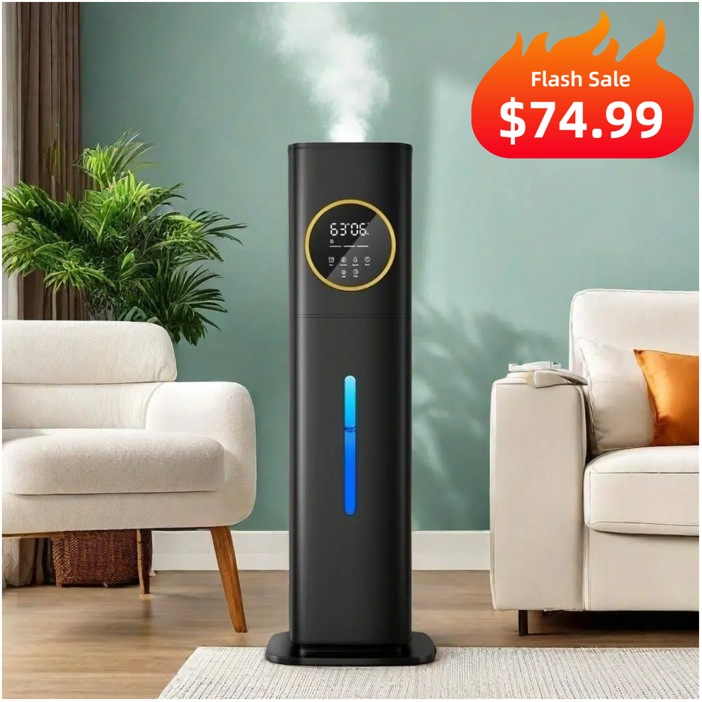 2.1 Gal Bedroom Humidifier with Night Light | 2303A | LACIDOLL