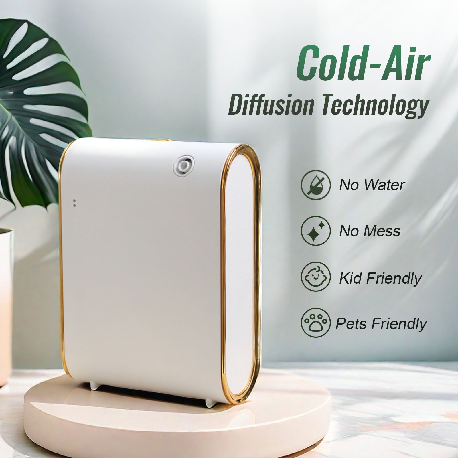 Diffuseur d'huiles essentielles sans eau Scent Air Machine - Couverture de 1500 pi², technologie d'air froid intelligent, diffuseur Bluetooth de la collection Hôtel pour usage domestique et commercial (blanc)