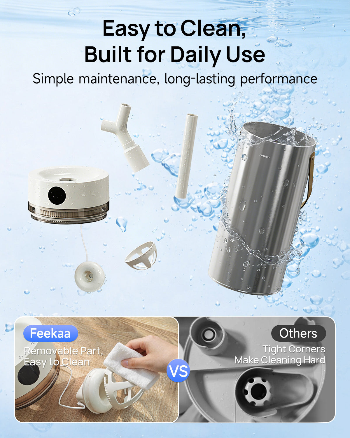 Stainless Steel Humidifier, 8L/2.1Gal Cool Mist Humidifiers|01098