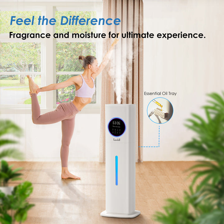 [LCD-2303W] Warm and Cool Mist Humidifiers for Bedroom Home, 2.1gal Quiet Humidifier for Large Room up to 800 ft with Customized Humidity, Night Light, Easy Top Fill, 12H Timer