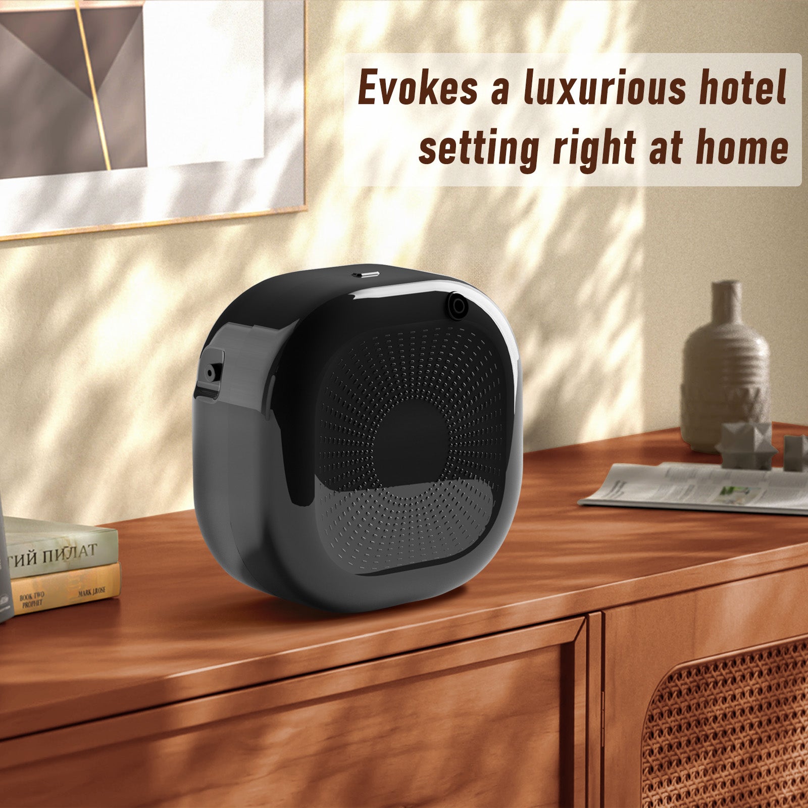 Diffuseur d'air parfumé intelligent pour la maison, collection hôtel, diffuseur sans eau Bluetooth avec technologie d'air froid - 500 ml, diffuseur de parfum CVC pour grandes pièces, bureaux, hôtels et spas (noir)