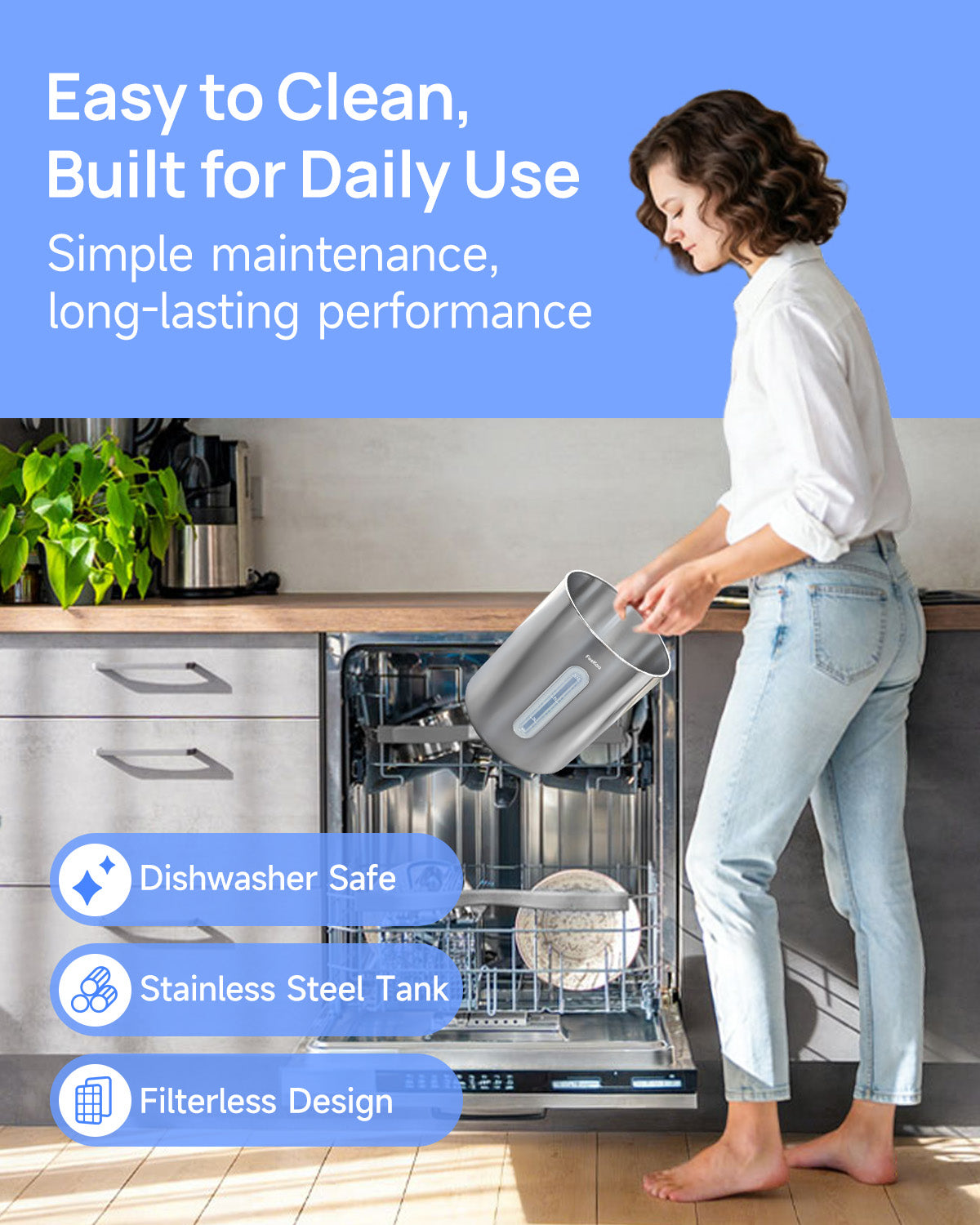 Stainless Steel Humidifier, 4L Cool Mist|01094