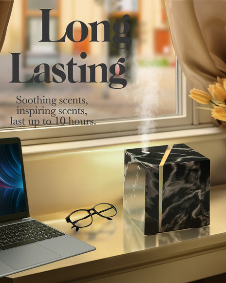 Essential Oil Diffuser Air Mist Small, Diffuser Light Humidifier 3 in 1, Aroma Desk Diffuser for Home Bedroom Bathroom Office, 200ml Mini Oil Machine, for Women Men Mom, Black