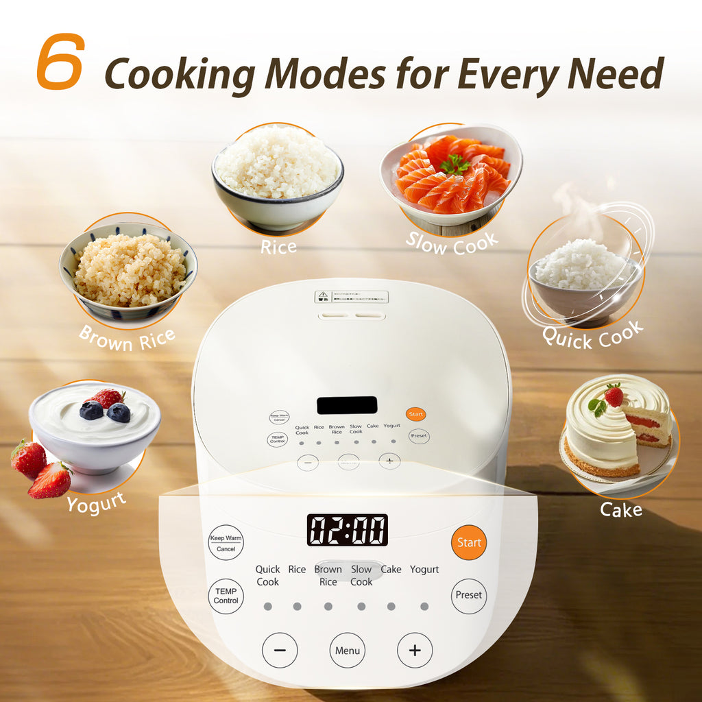 Rice Cooker Small, 3-Cup Uncooked / 6-Cup Cooked|15A