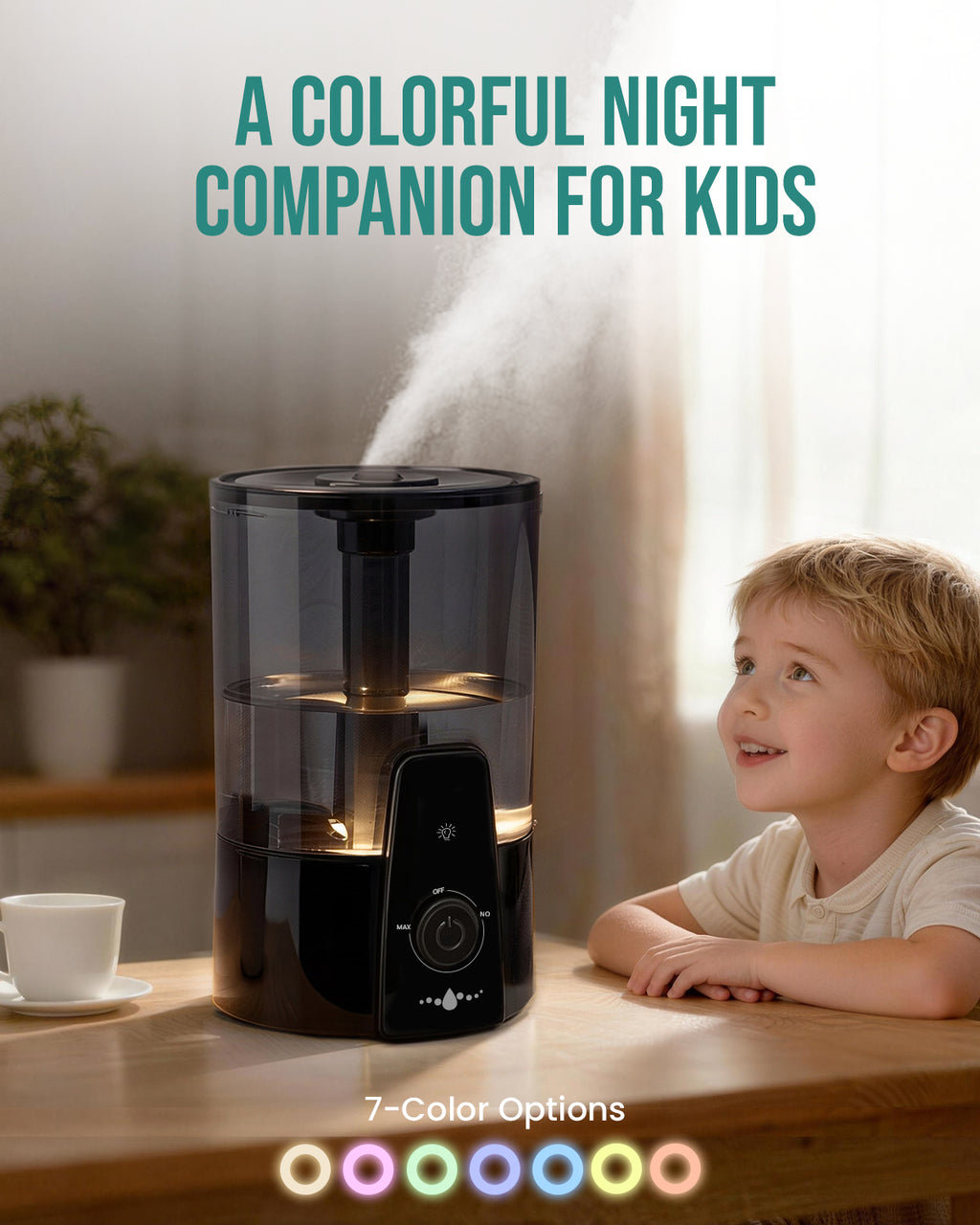 Humidifiers for Bedroom,1.06Gal(4L) Dishwasher Safe Design|22301