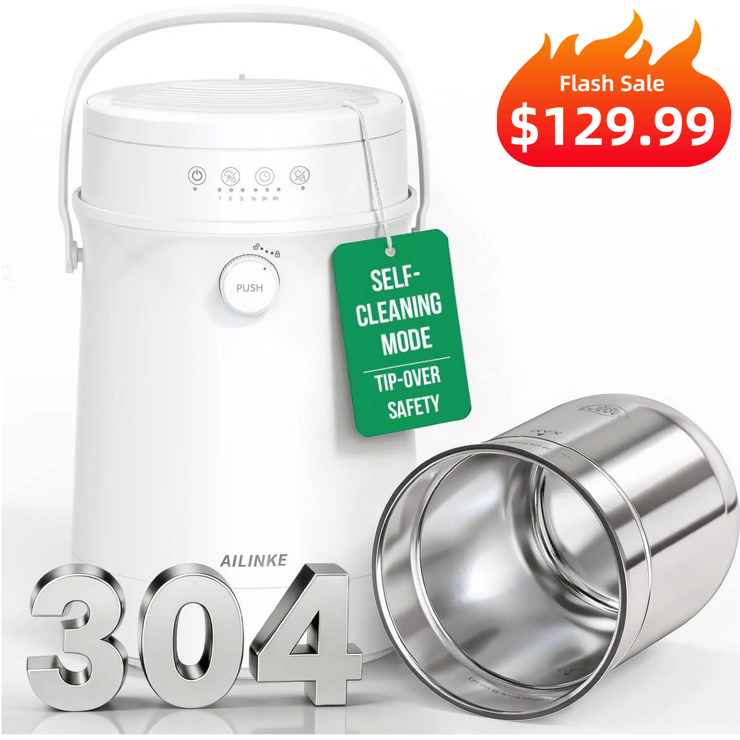 Stainless Steel Humidifier for Bedroom, Self cleaning Humidifier 4L|5040