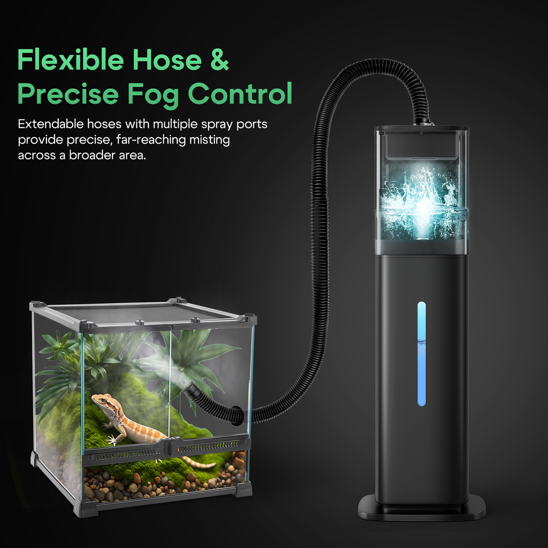 Humidifiers for Plants, 2.1Gal/8L Plant Humidifier Indoor with Precise Temp&Humidity Probe,Expandable Hose for Large Room/Mushroom/Greenhouse/Grow Tent, Adjustable Humidity,12H Timer