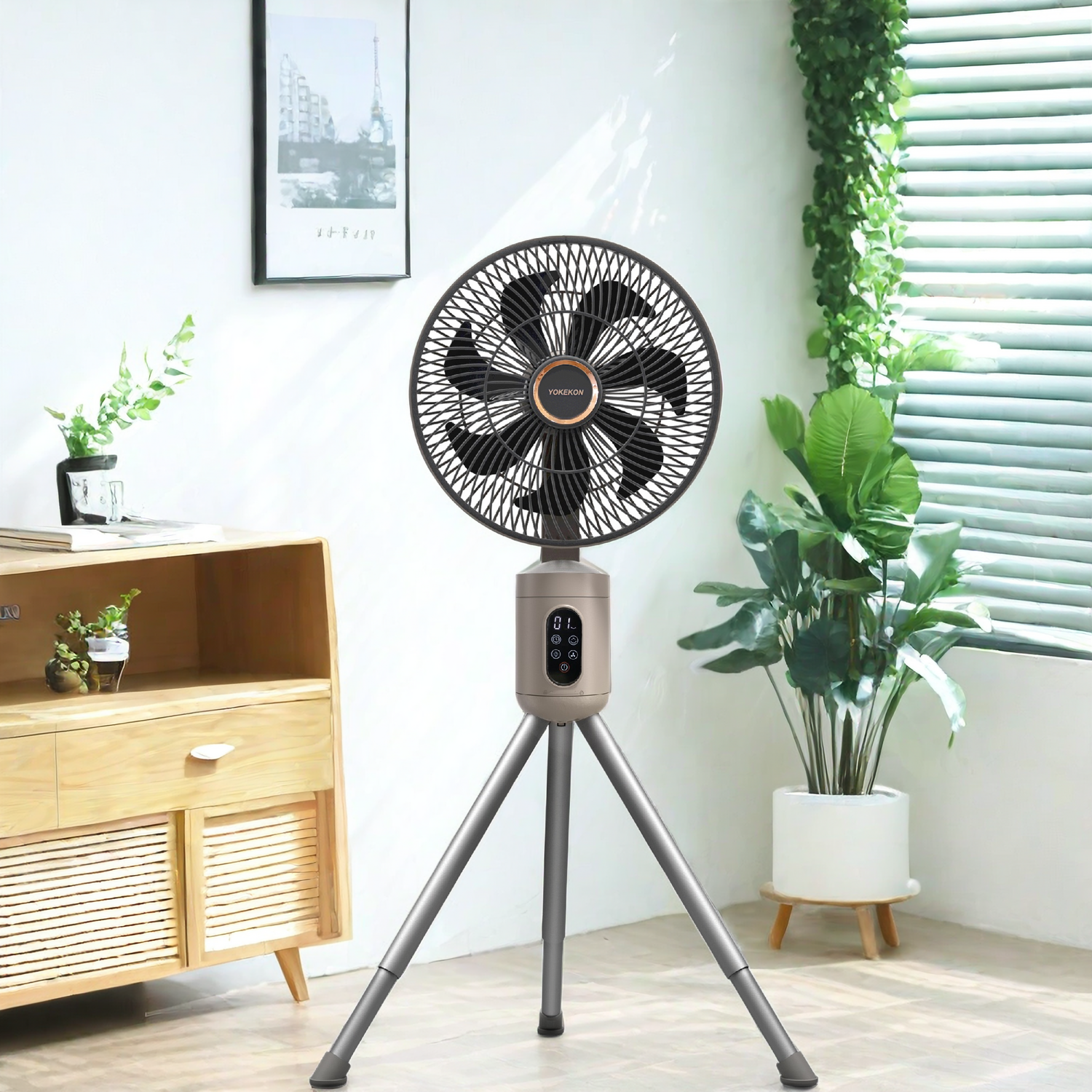 Oscillating Standing Fan, Outdoor Fan for Patios 37” High Floor Fan|FS300
