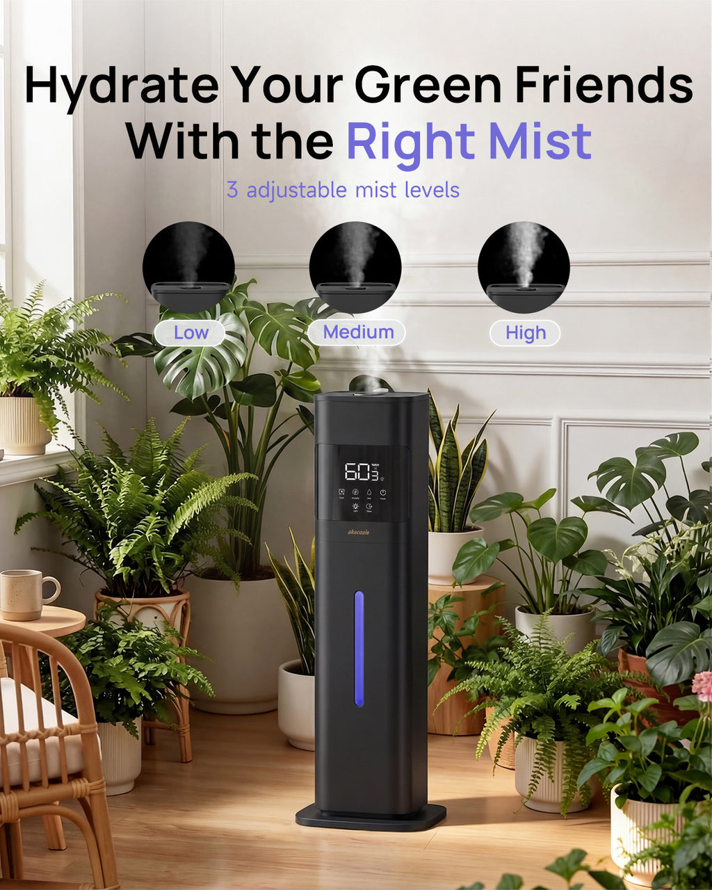 Humidifier Large Room, 2.1Gal/8L Cool Mist Humidifiers|2407C