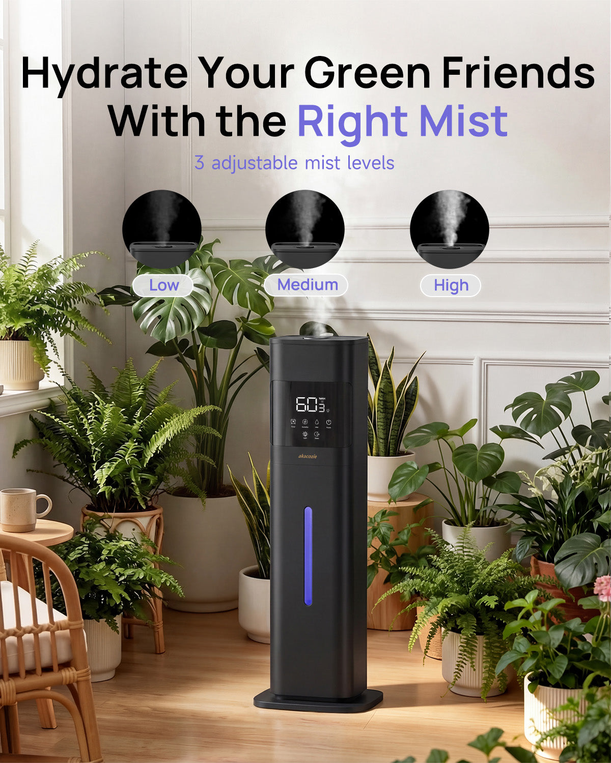 Humidifier Large Room, 2.1Gal/8L Cool Mist Humidifiers|2407C