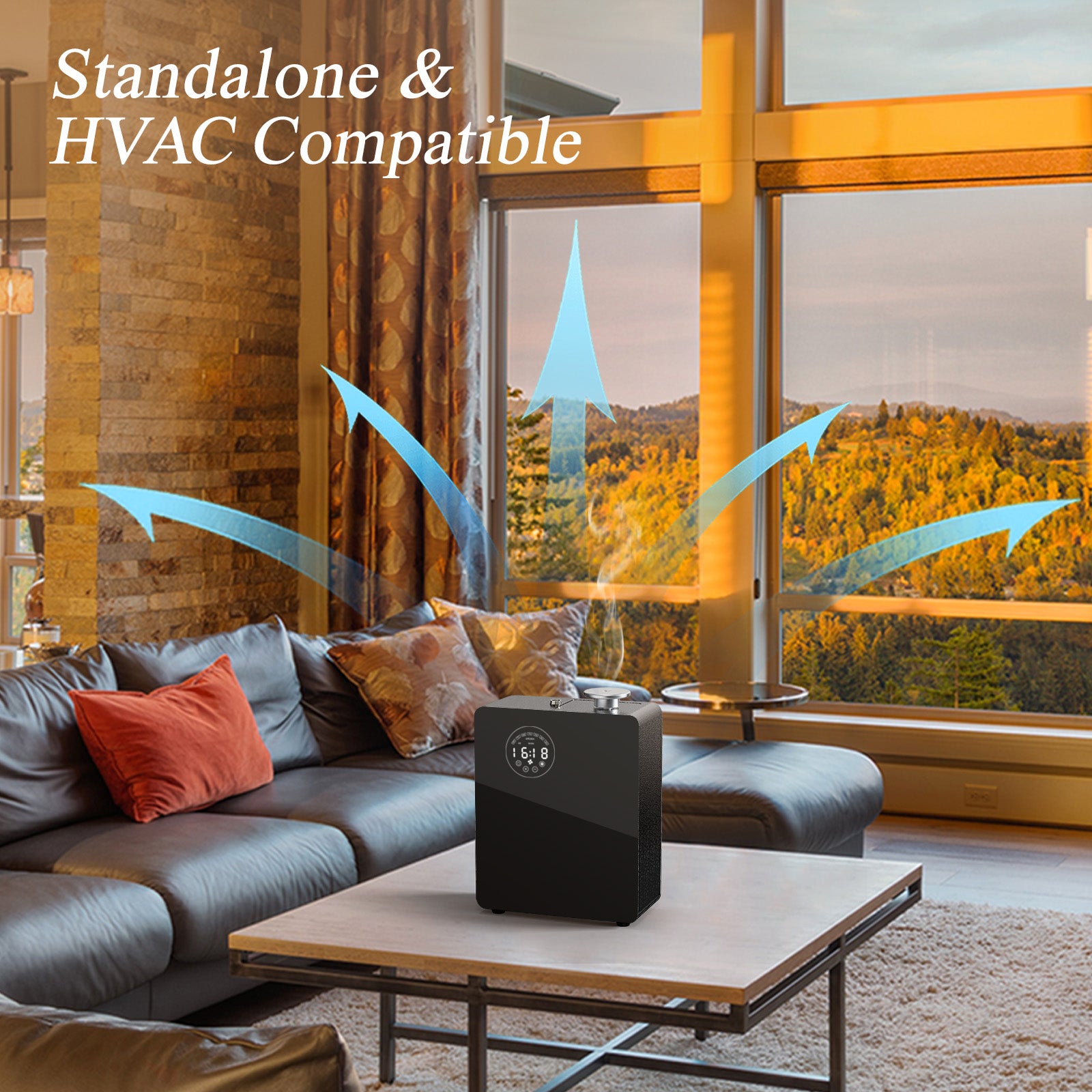 Smart Scent Diffuser | HVAC & Portable Use | 3000 sq. ft. Coverage | Waterless Cold Air