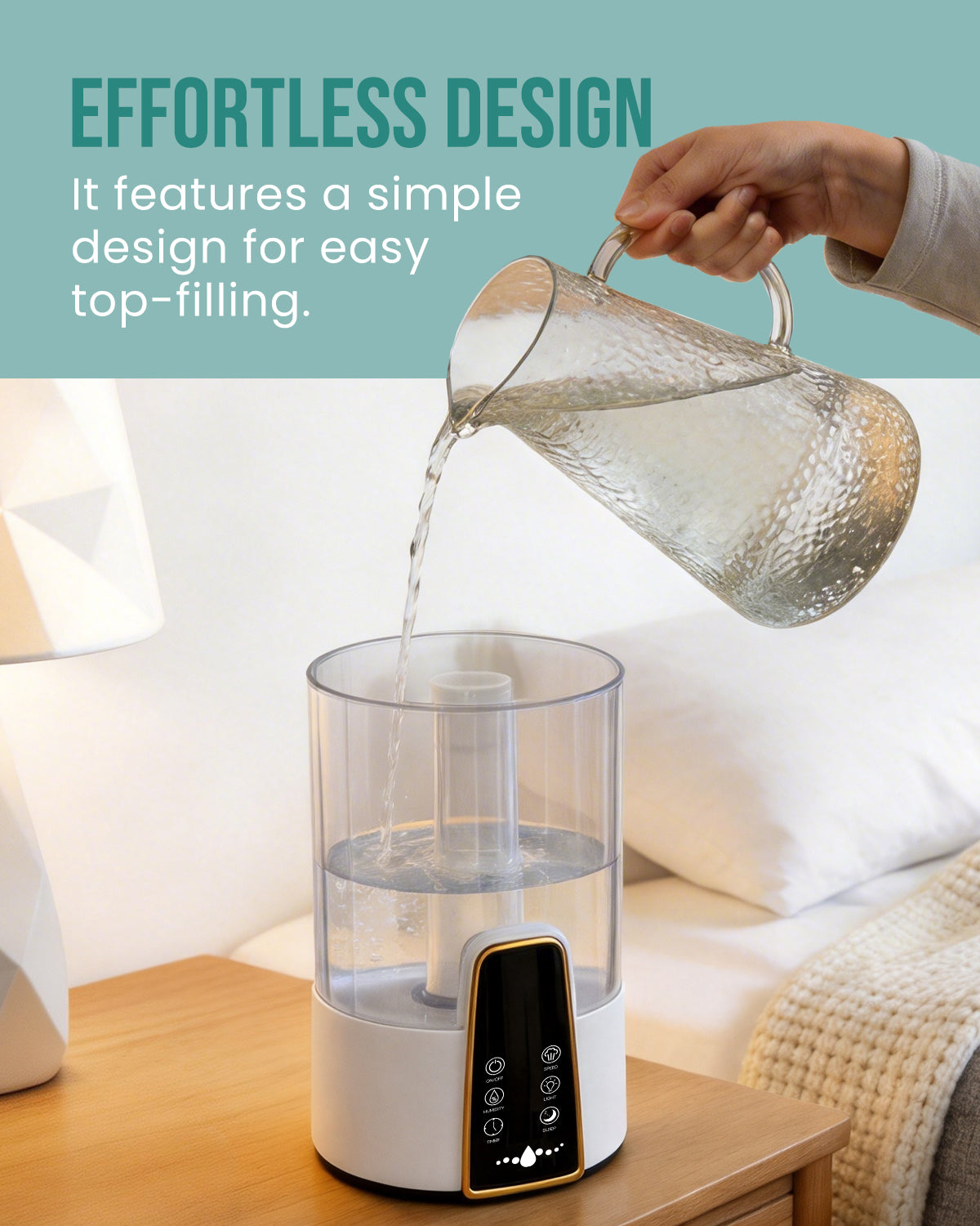 Humidifiers for Bedroom,1.06Gal(4L) Dishwasher-Safe Tank|22301