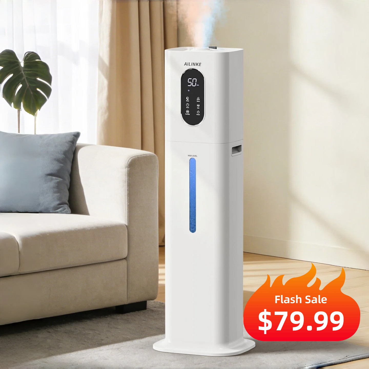 2.1Gal/8L Warm & Cool Mist Humidifiers | 033W