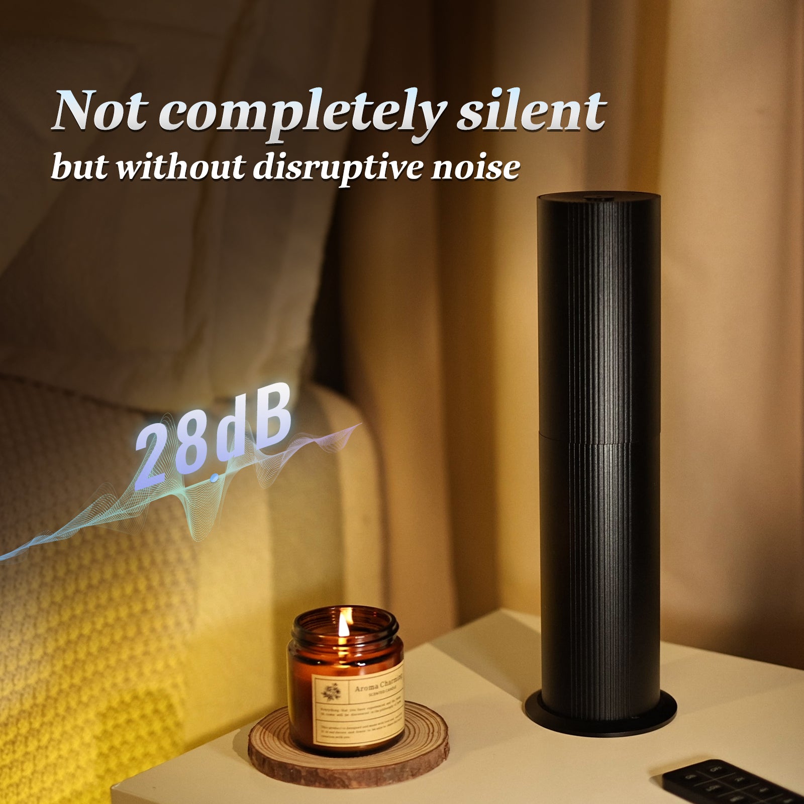 Diffuseur d'huiles essentielles sans eau Bluetooth pour la maison, avec technologie d'air froid, 100 ml, 2000 pi², diffuseur de parfum pour grande pièce, bureau, spa, application et télécommande, noir