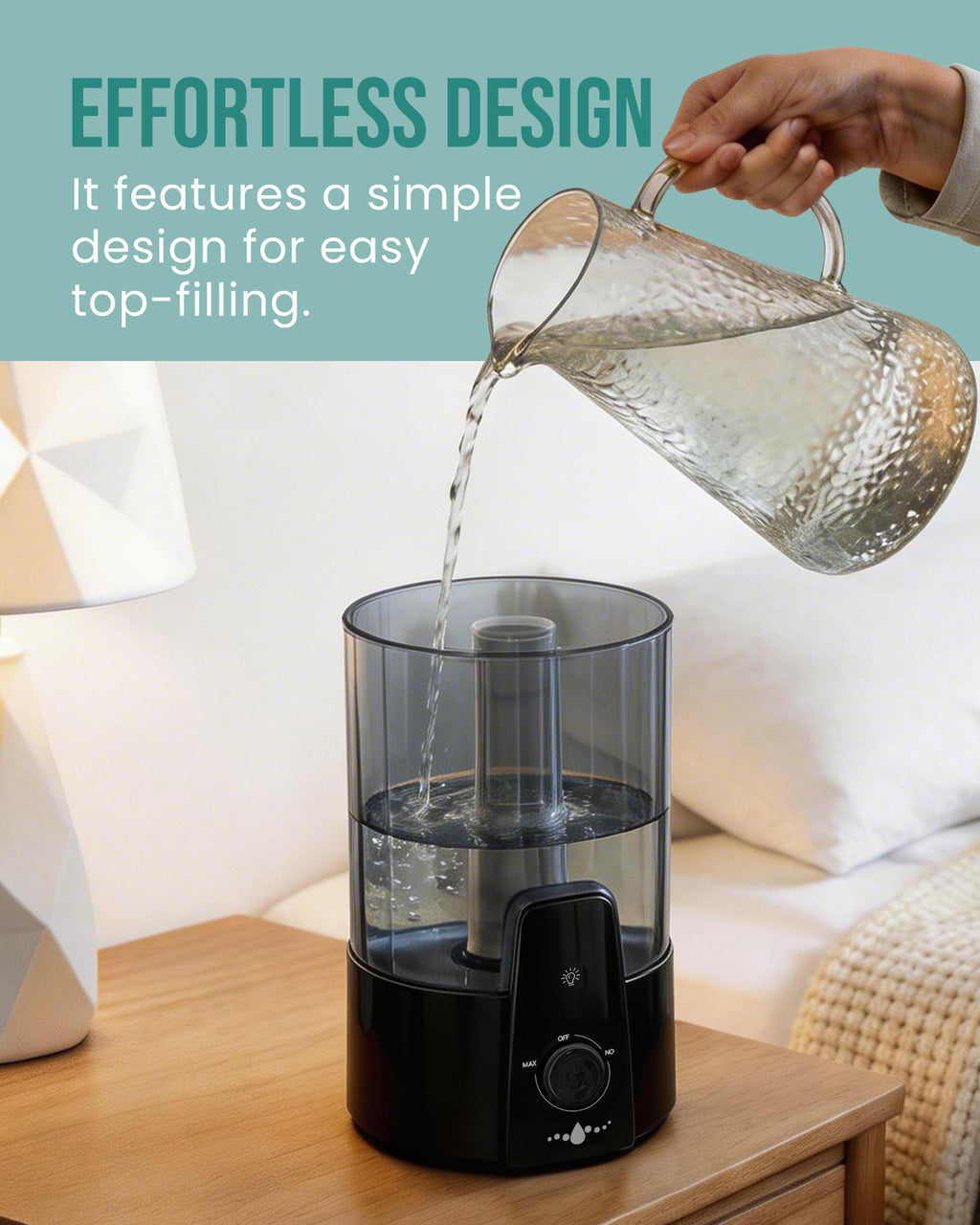 Humidifiers for Bedroom,1.06Gal(4L) Dishwasher Safe Design|22301