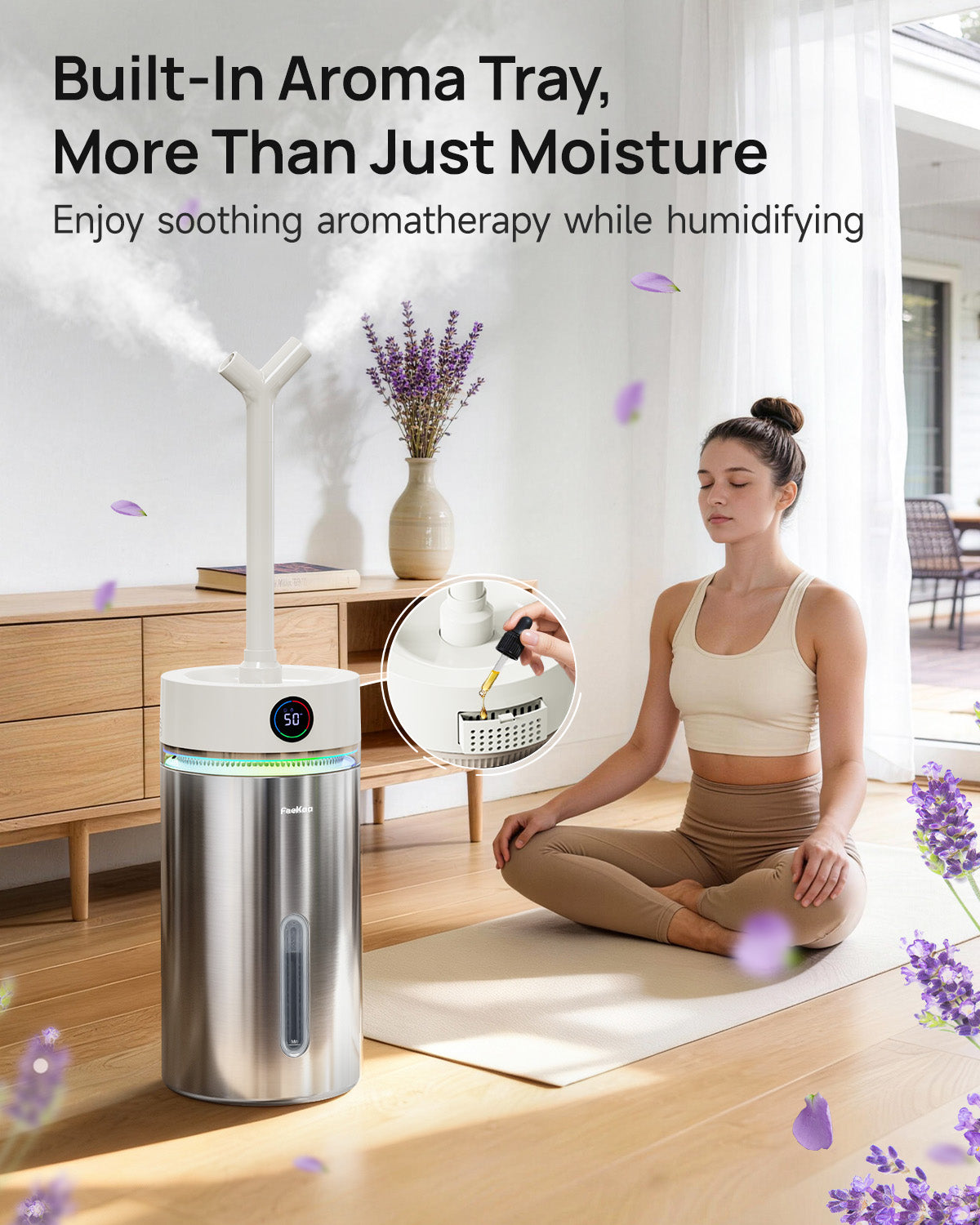 Stainless Steel Humidifier Dishwasher Safe, 6L/1.6Gal Cool Mist Humidifiers|01096