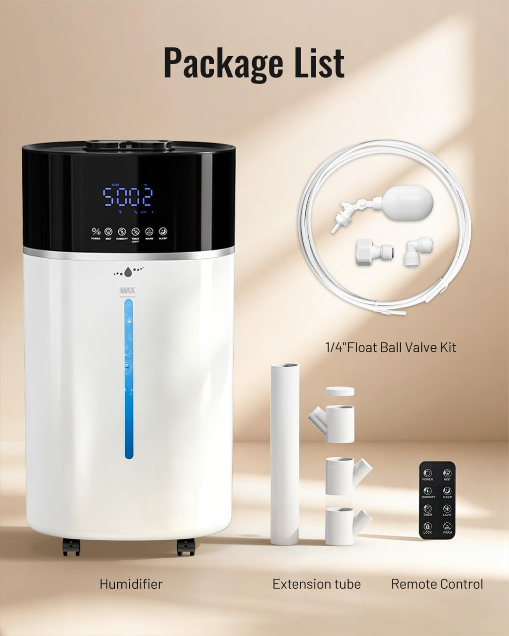 18L Humidifier Large Room 2500 sq ft,Water Auto Refill,Beige | 303ZD