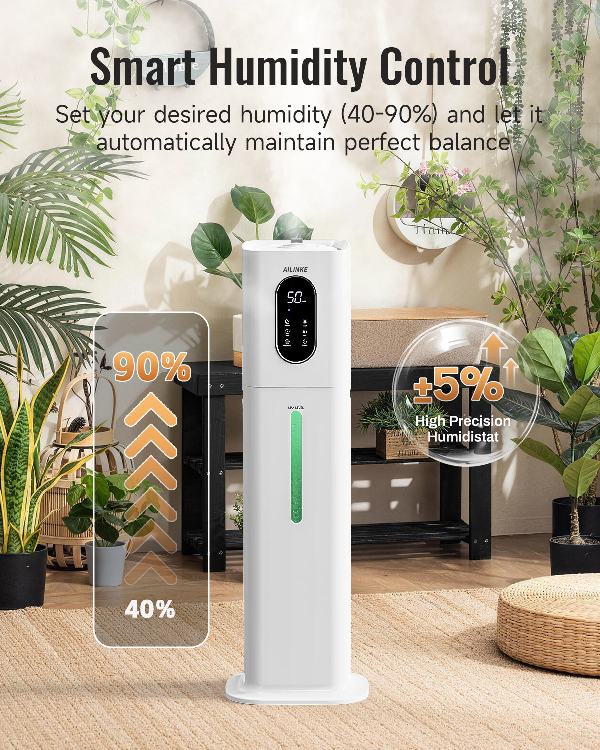 Humidifier Large Room Bedroom with Night Light, 2.1Gal(8L)|033C