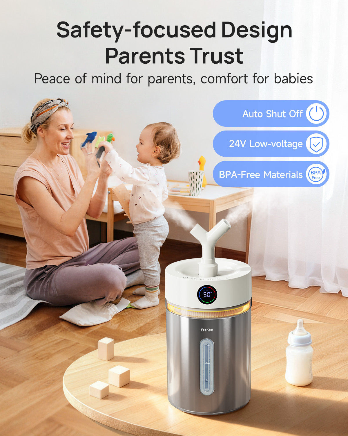 Stainless Steel Humidifier, 4L Cool Mist|01094