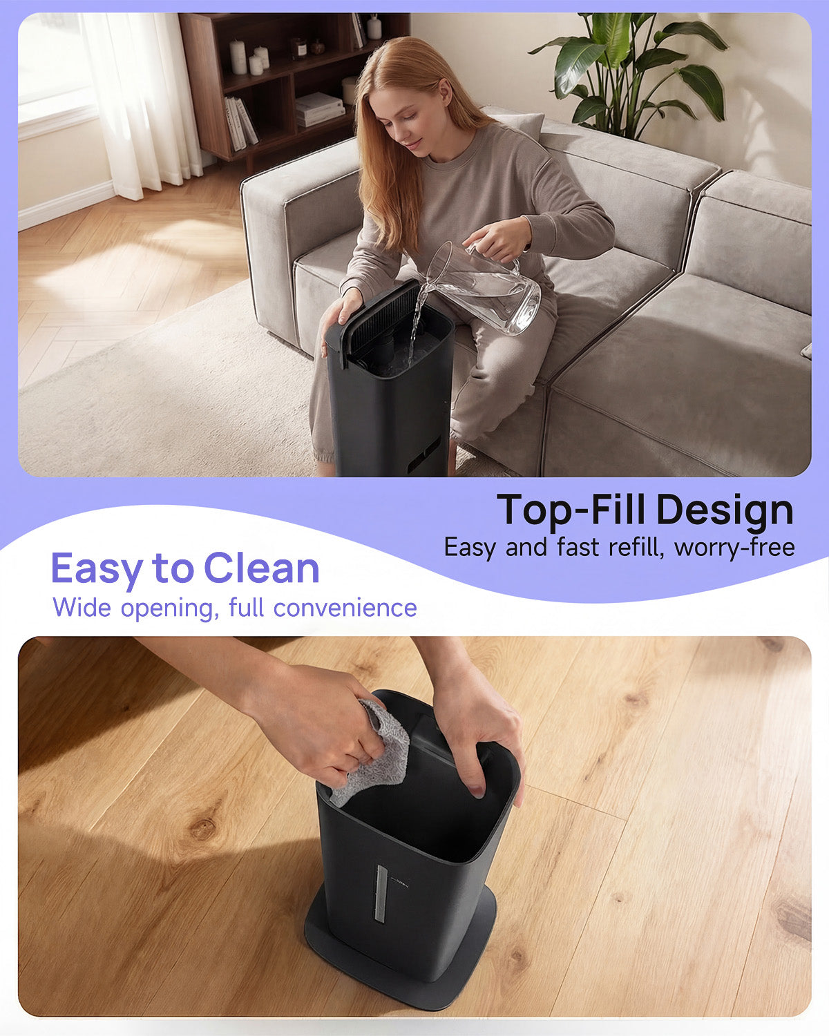 Humidifier Large Room, 2.1Gal/8L Cool Mist Humidifiers|2407C