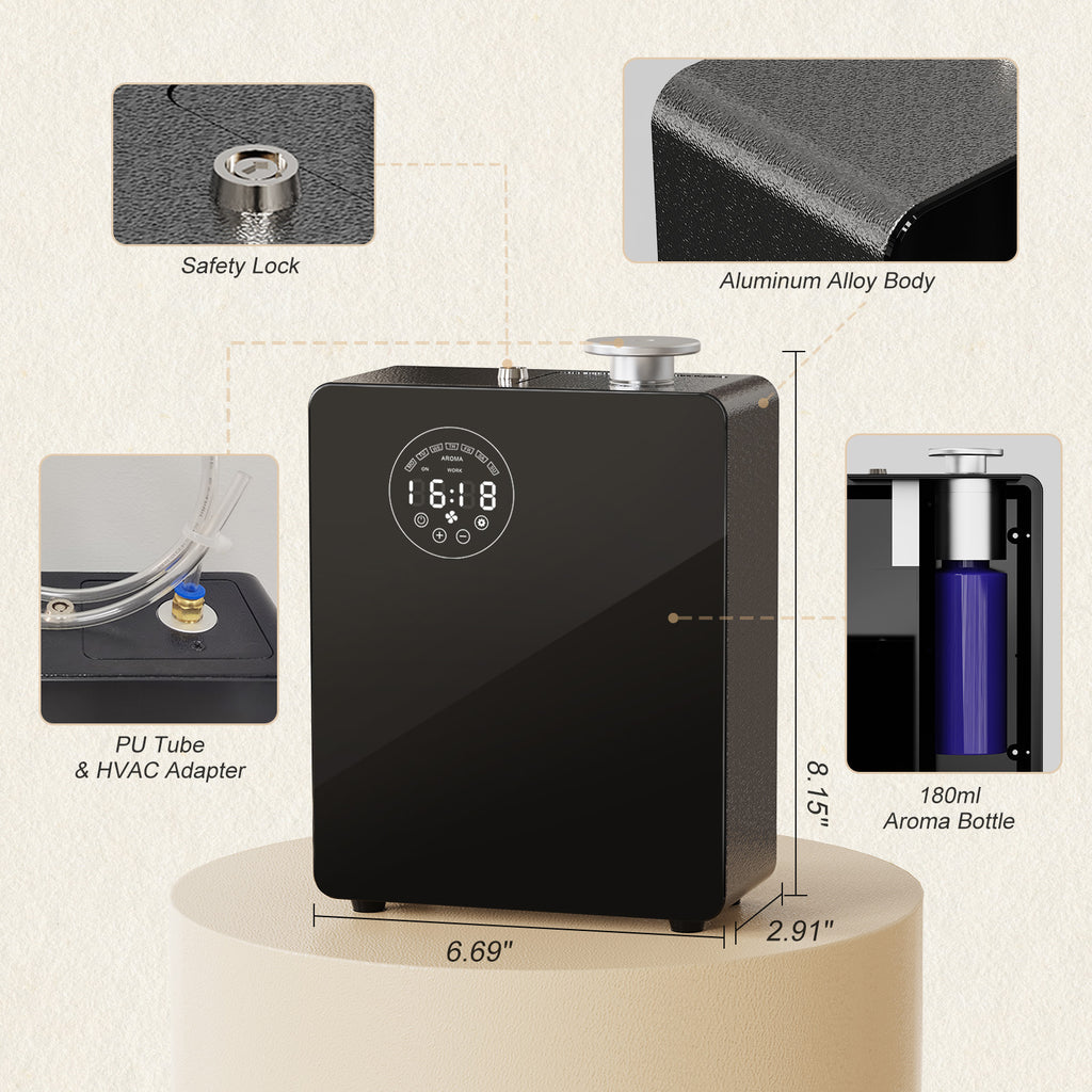 Smart Scent Diffuser | HVAC & Portable Use | 3000 sq. ft. Coverage | Waterless Cold Air
