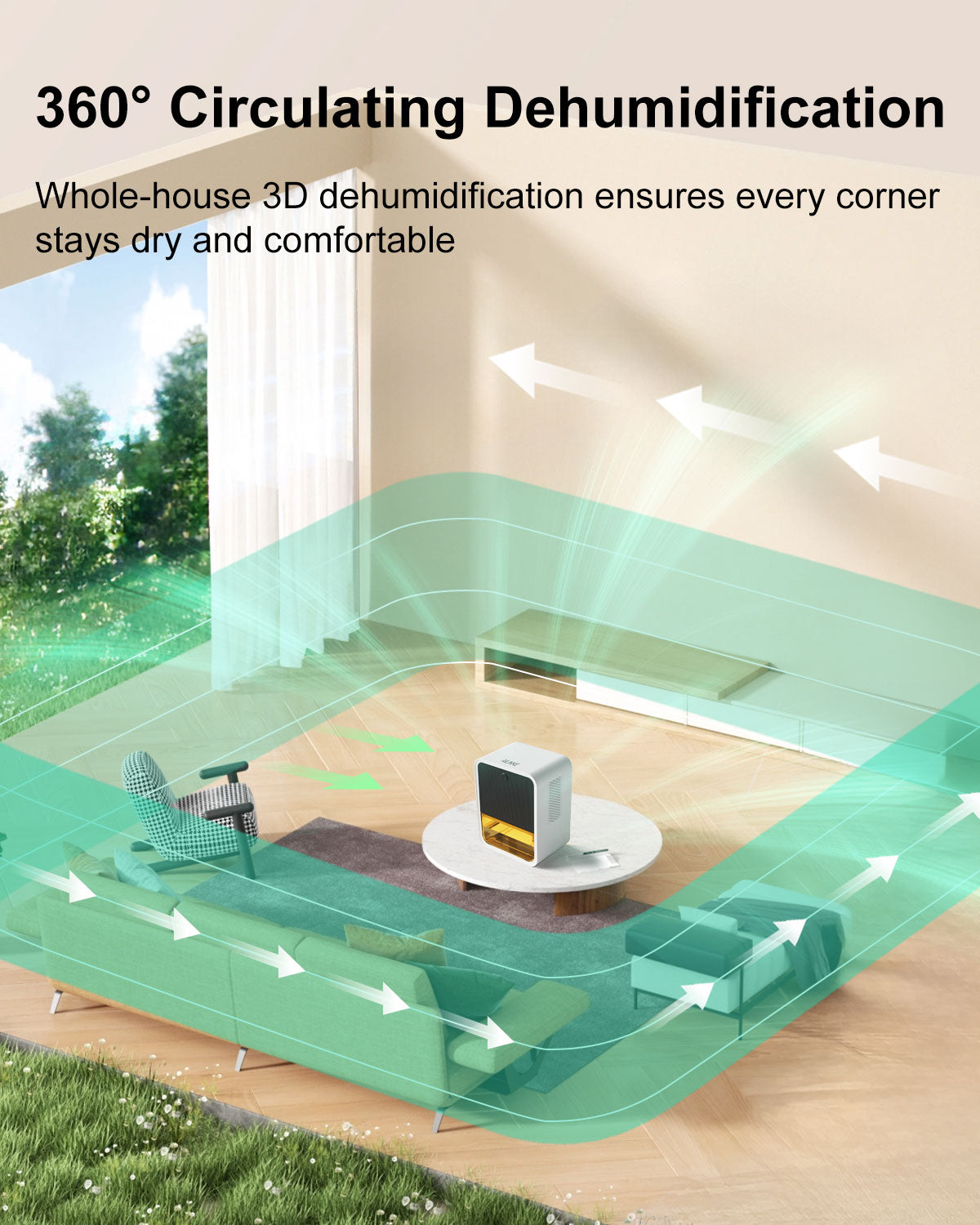 [KC-801]Dehumidifier, AILINKE 70oz Dehumidifiers for Home, 500 sq.ft, Dehumidifier for Bedroom, Bathroom, Basement with Auto Shut Off, Quiet Dehumidifier for Room, white, Middle, KC-SY-801