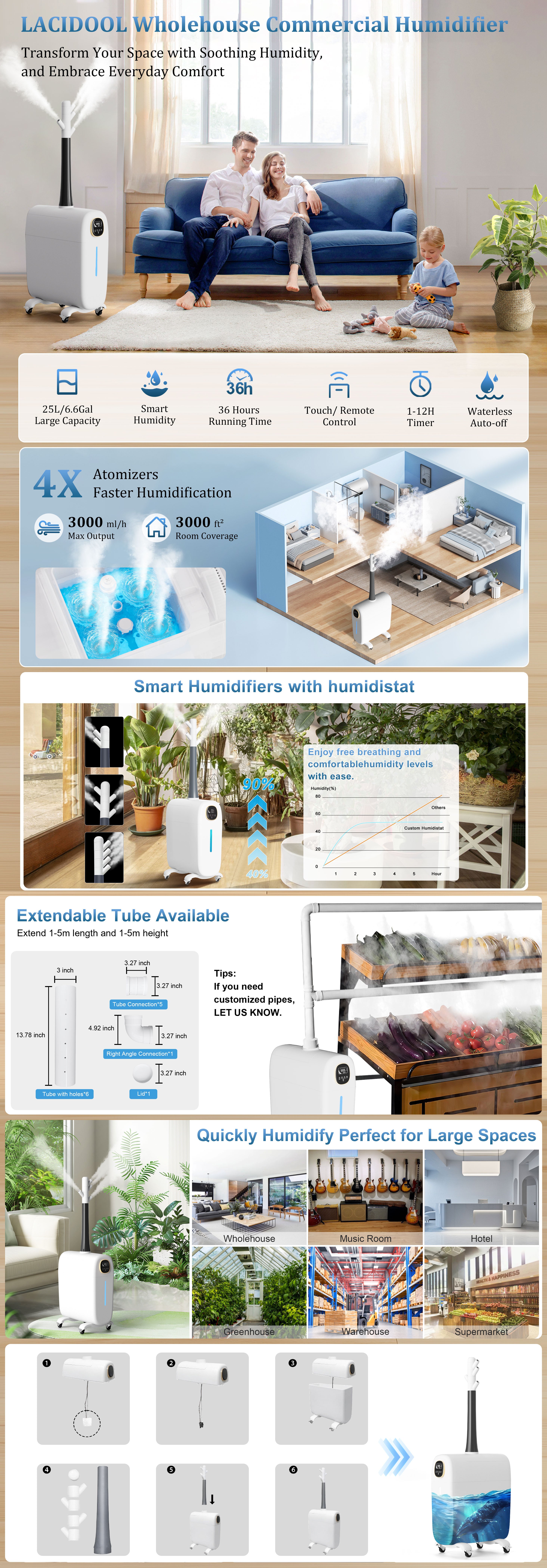 6.6 Gal Whole-House Cool Mist Humidifier | J39 | LACIDOLL – Lacidoll
