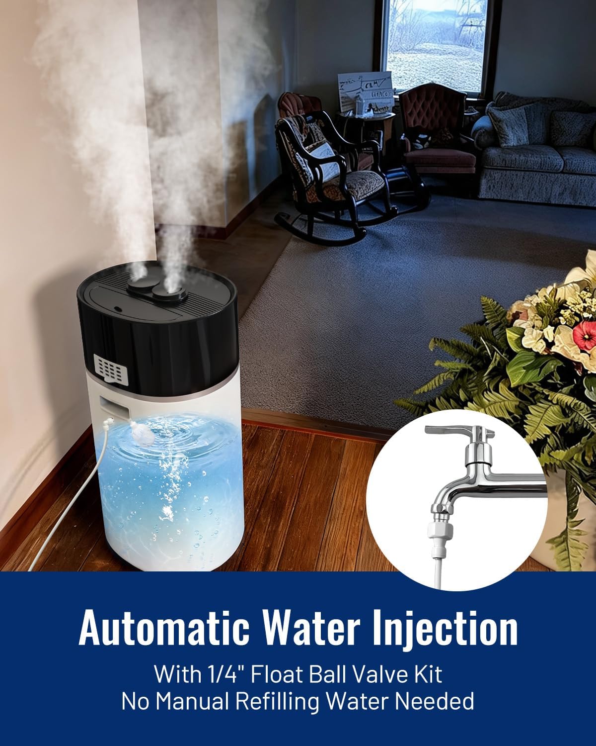 18L Humidifier Large Room 2500 sq ft,Water Auto Refill,Beige | 303ZD