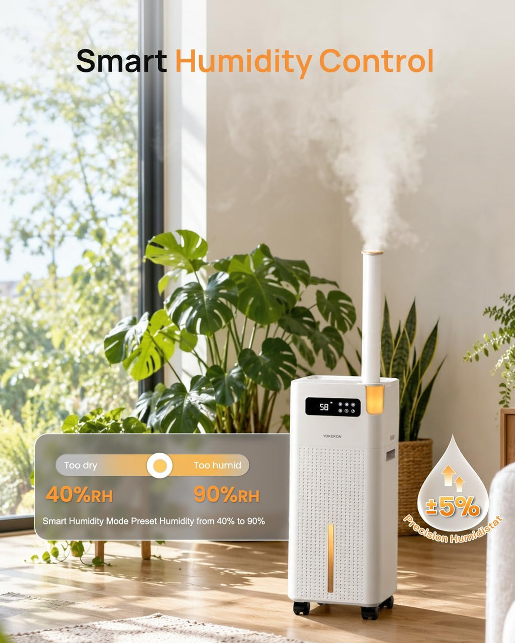 14L/3.7Gal Warm and Cool Mist Humidifier Bedroom Large Room,800ft² Coverage | KR75