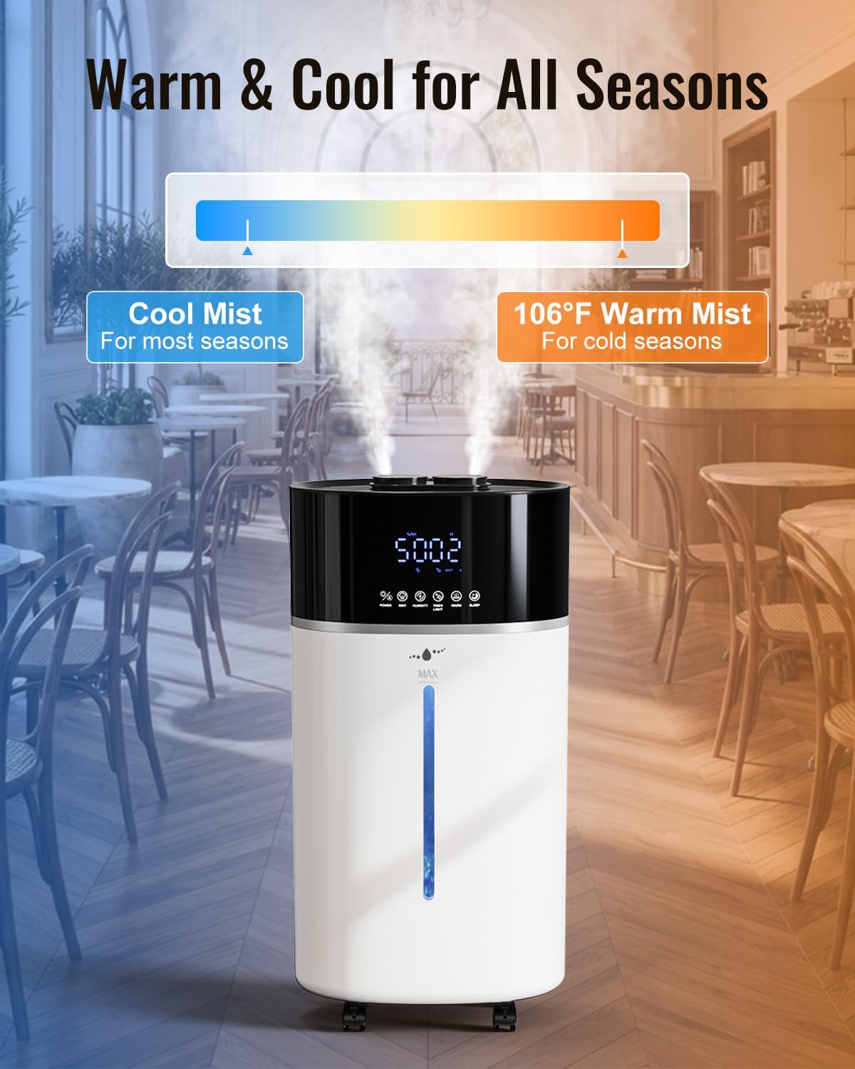 18L Humidifier Large Room 2500 sq ft,Water Auto Refill,Beige | 303ZD