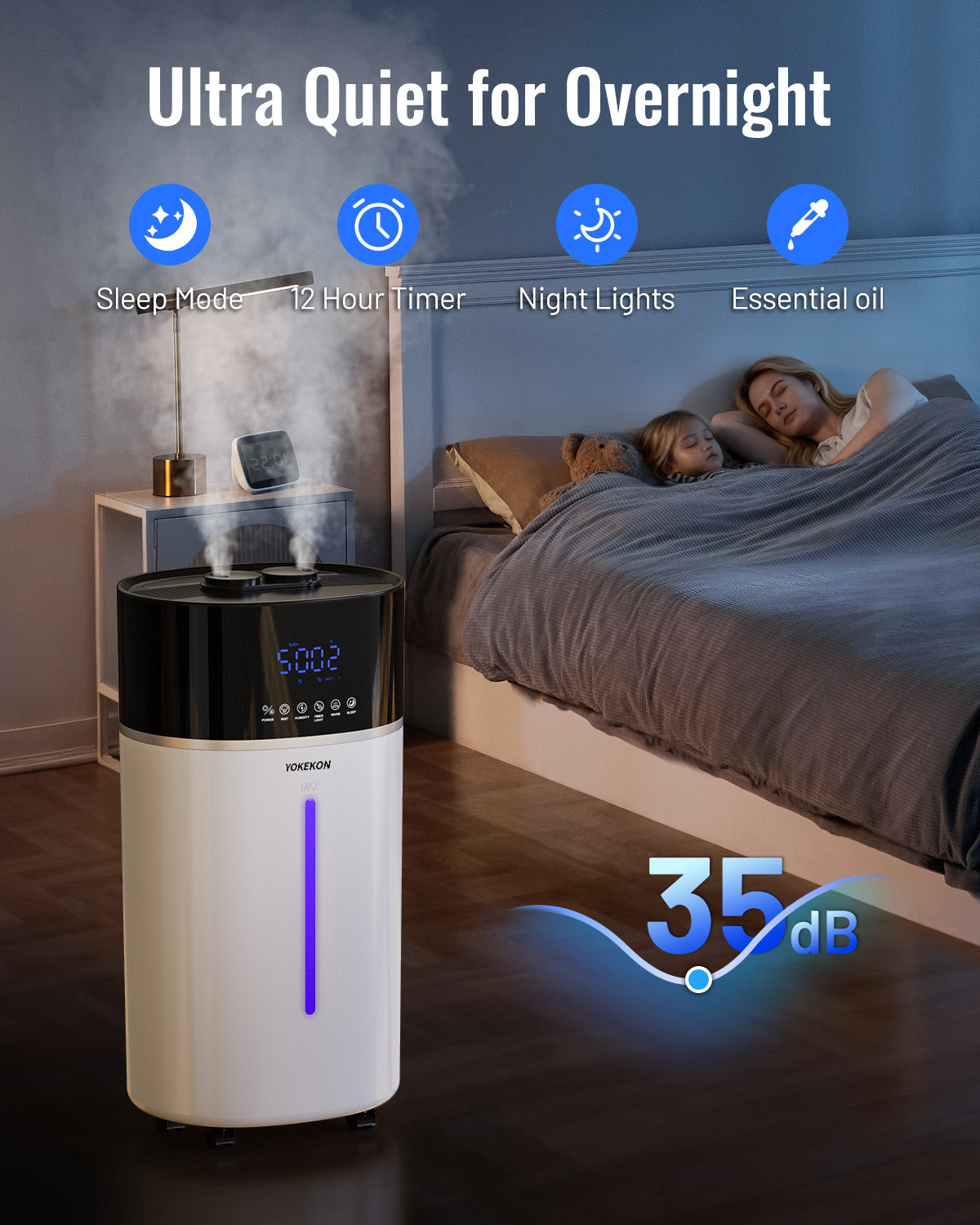 Cool and Warm Mist Humidifier Large Room 18L Humidifiers|303